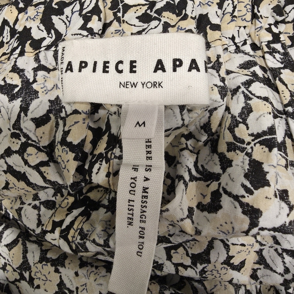 Apiece Apart Black Floral Cotton Midi Dress - Picture 5 of 5